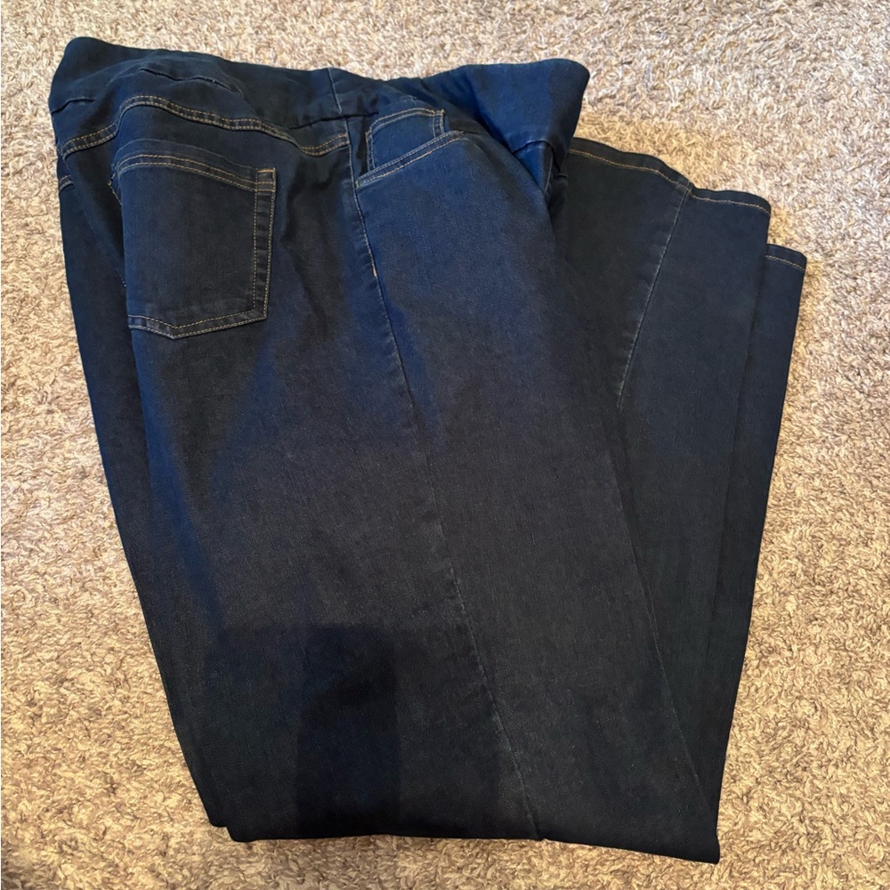 Women Within Deep Indigo Straight Jeans. 18WT like new